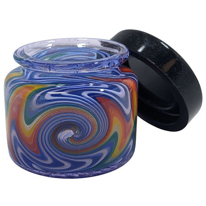 40mm Glass Wigwag Storage Jar with Silicone Lid