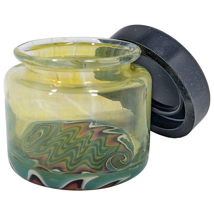 38mm Glass US Color Wigwag Storage Jar with Silicone Lid