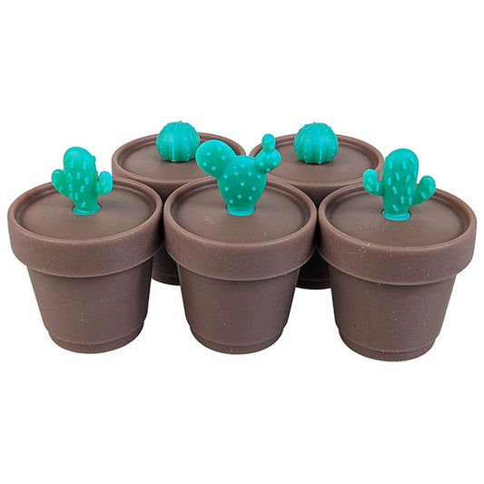 31mm Baby Cactus Silicone Container 5ml - Pack of 5