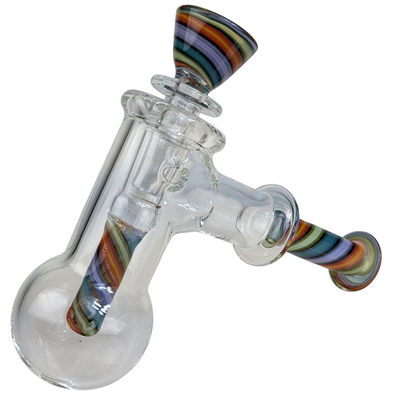 4.7" Reversal Color Hammer Bubbler Water Pipe - with 14M Bowl