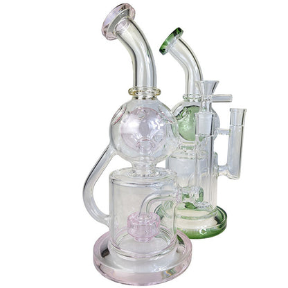 11" Swiss Ball Recycler Water Pipe - with 14M Bowl & 4mm Banger