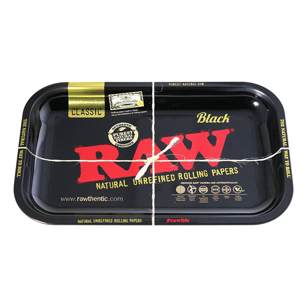 RAW® - Black Metal Rolling Tray - Small