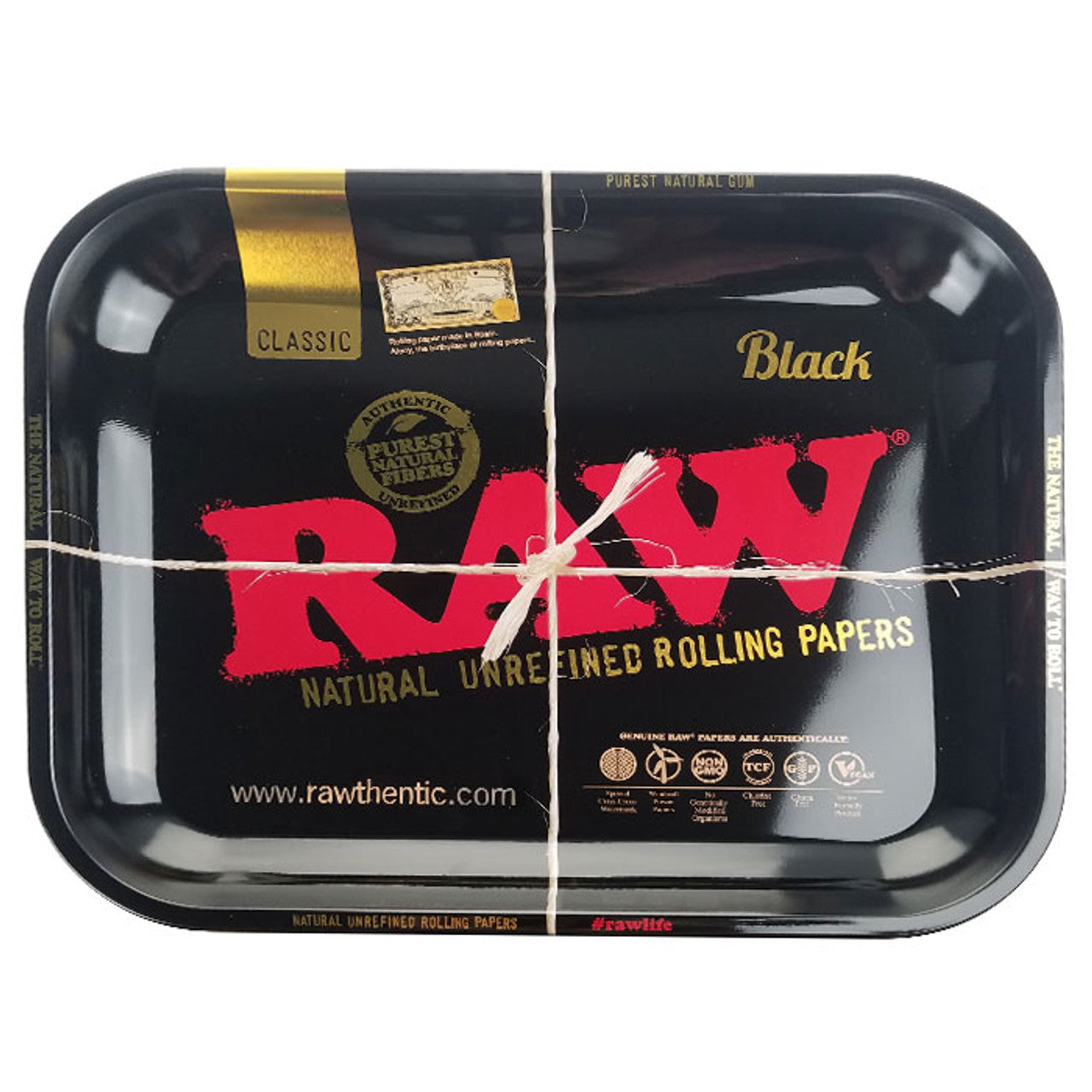 RAW® - Rolling Tray Metal Black 13.5" x 11"- Large