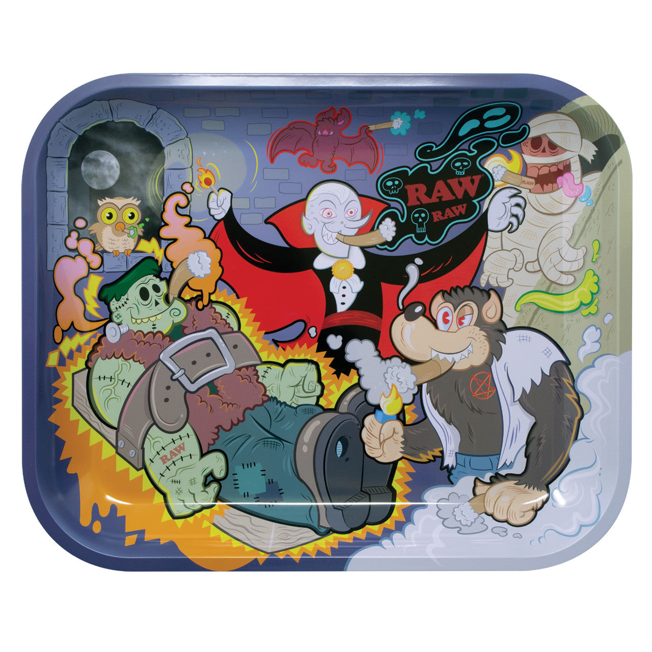 RAW®- Large Metal Rolling Tray - Monster Shesh