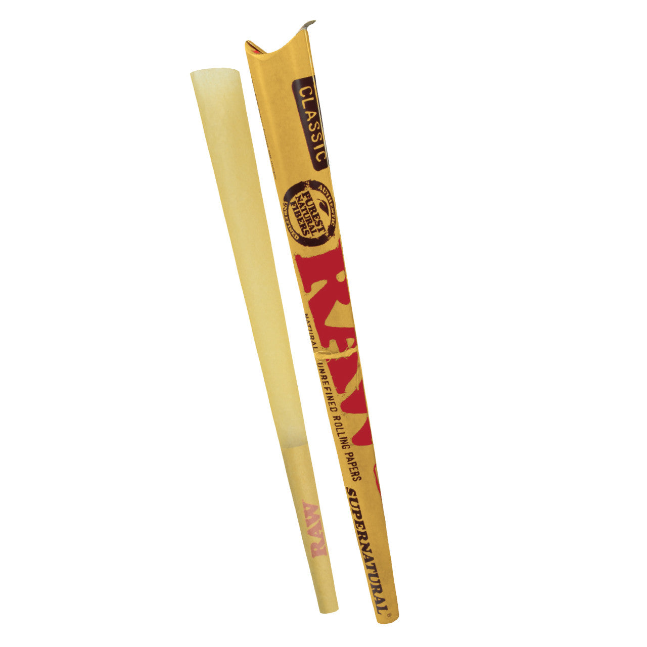 RAW® - Classic Unrefined Pre-Roll Cone Supernatural Size - Display of 15