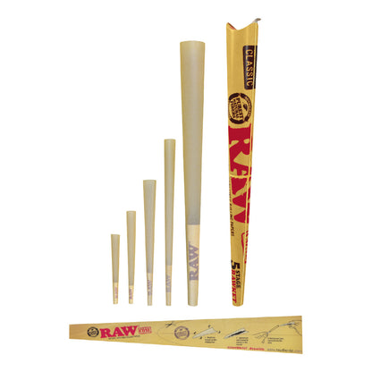 RAW® - Classic Pre-Roll Cone - 5 Stage Rawket - Display of 15