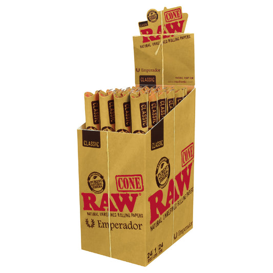 RAW® - Classic Pre-Roll Cone Emperador (1ct) - Display of 24