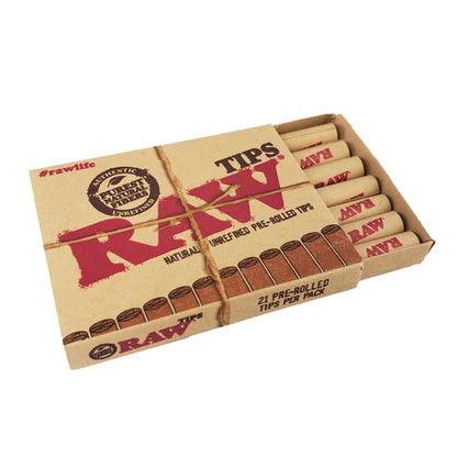 RAW® - Pre-Rolled Tips 21ct - Display of 20