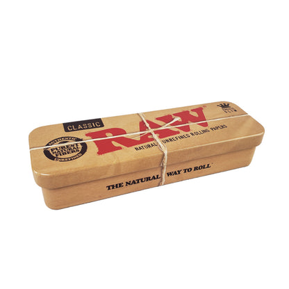 RAW® - Storage Tin Pre-Rolled King Size Cones - Display of 6