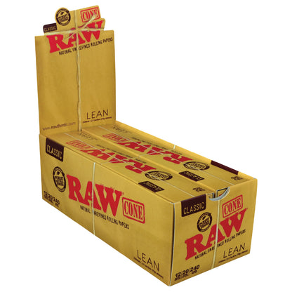 RAW® - Classic Pre-Roll Cone Lean (20ct) - Display of 12