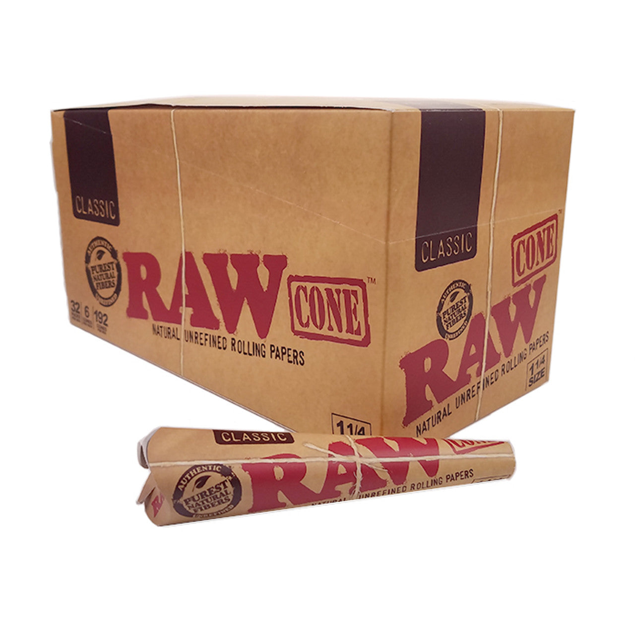 RAW® - Classic Pre-Rolled Cone 1¼ (6ct) - Display of 32