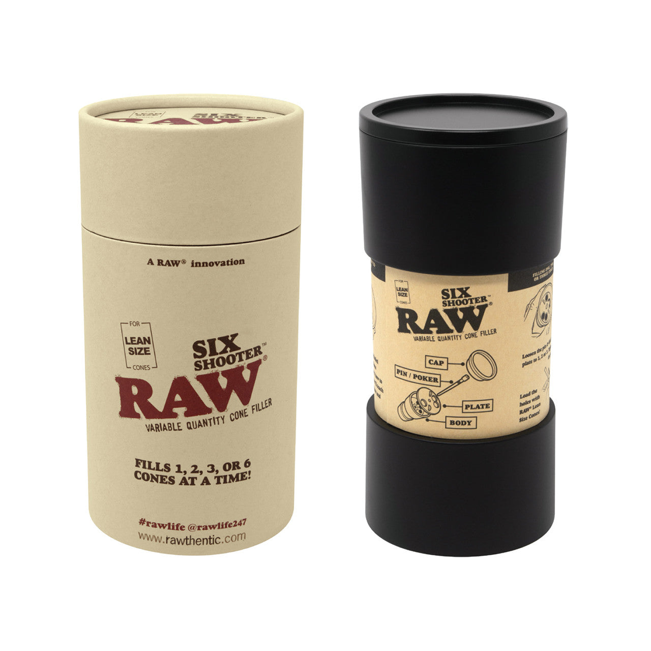 RAW® - Six Shooter Cone Filler - Lean Size