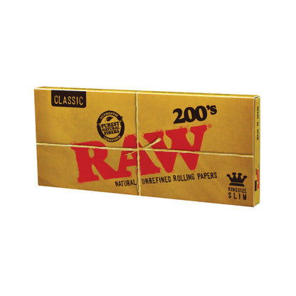 RAW® - Classic Rolling Papers King Size Slim 200's (200ct) - Display of 40