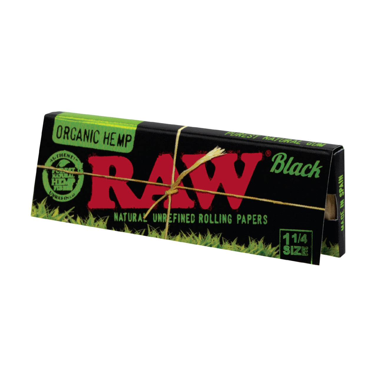 RAW® - Organic Hemp Black Rolling Papers 1¼ (50ct) - Display 24