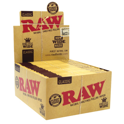 RAW® - Classic Rolling Papers King Size Wide (33ct) - Display of 50