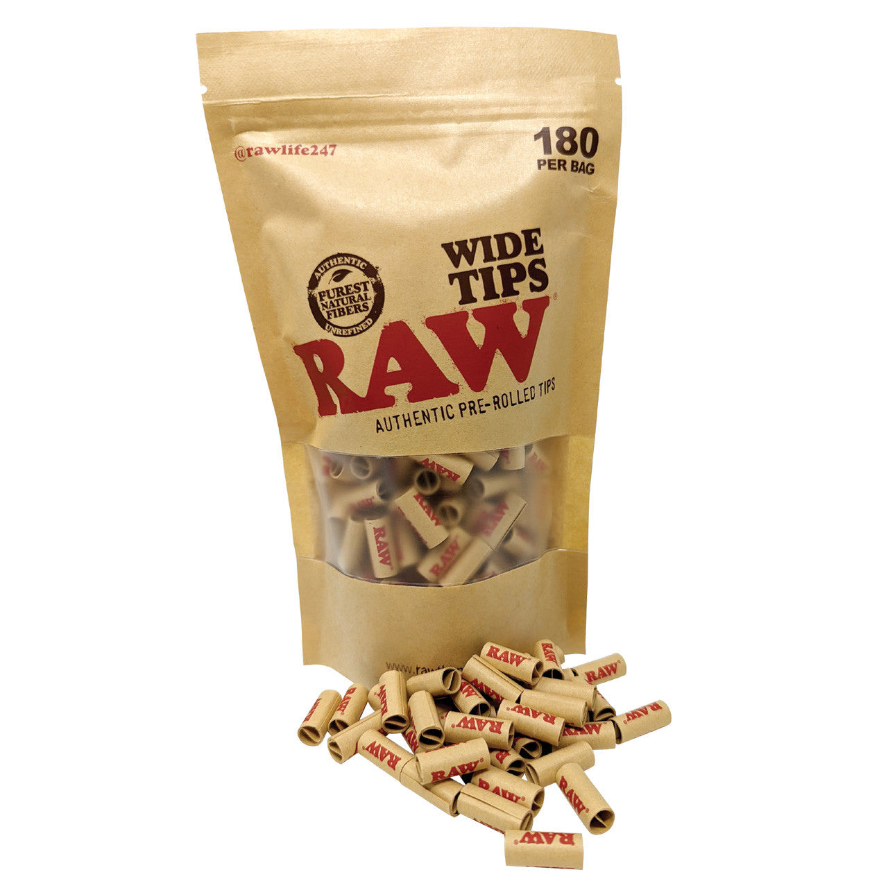 RAW® - Pre-Rolled Wide Tips - Bag of 180