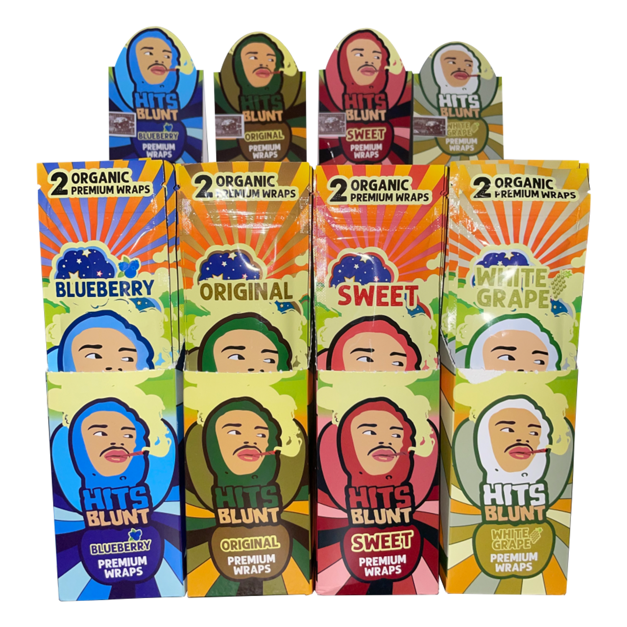 Hits Blunt - Premium Organic Hemp Wraps - 2pk/25ct Display