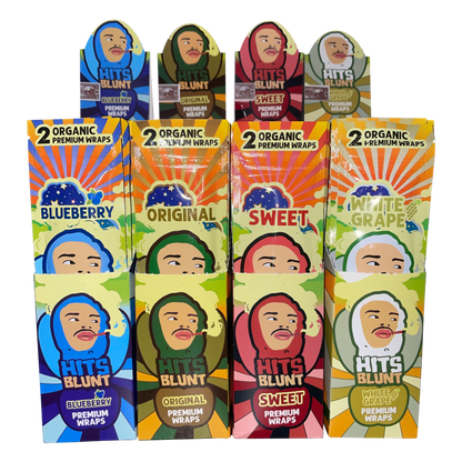 Hits Blunt - Premium Organic Hemp Wraps - 2pk/25ct Display