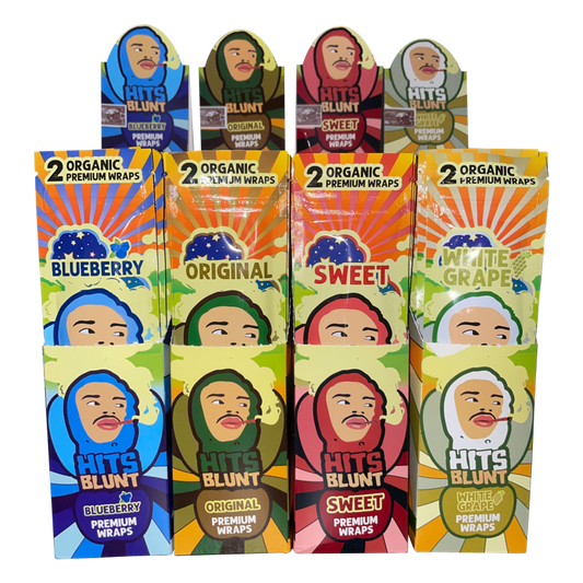 Hits Blunt - Premium Organic Hemp Wraps - 2pk/25ct Display