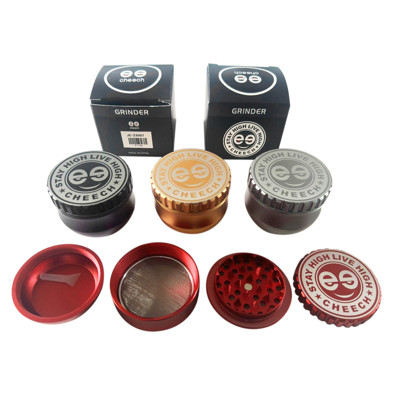 Cheech Glass - 4 Part Keep on Spinning Grinder - Assorted