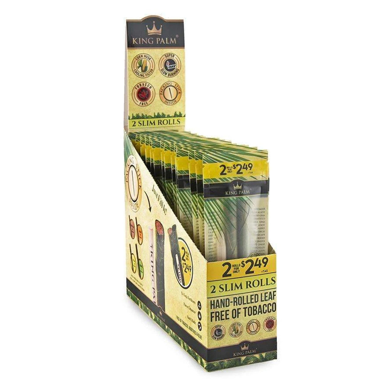 King Palm - Slim Pre-Roll Cones - Pack of 2- Display of 20