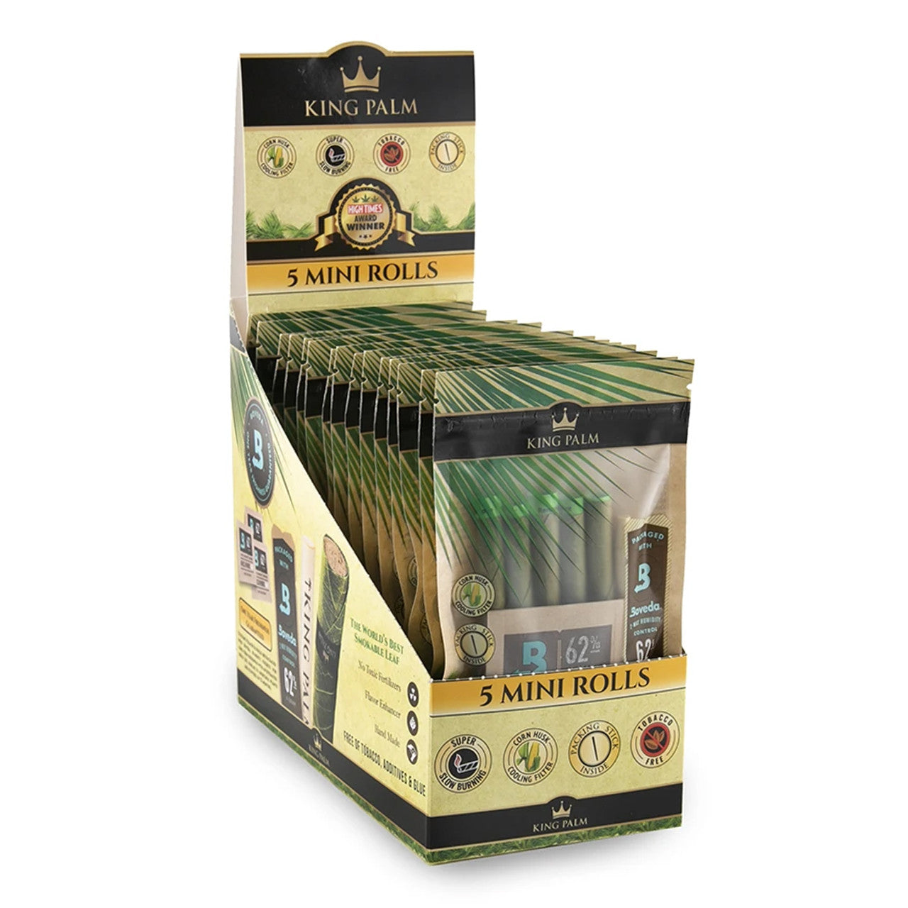 King Palm - Mini Pre-Roll Cones - Pack of 5 - Display of 15