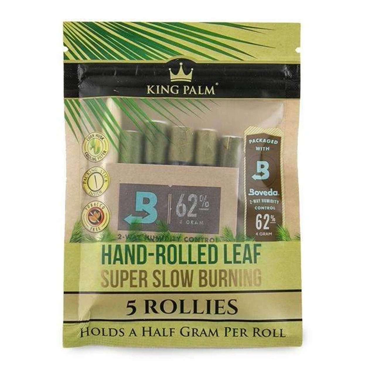 King Palm - Rollies Pre-Roll Cones - Pack of 5 - Display of 15