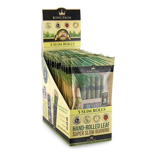 King Palm - Slim Pre-Roll Cones - Pack of 5 - Display of 15