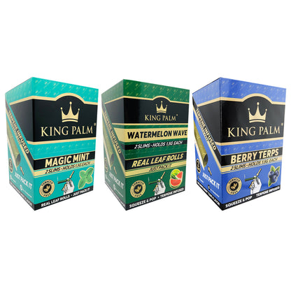 King Palm - Squeeze And Pop Slim Pre-Roll Cone - Pack of 2 - Display of 20