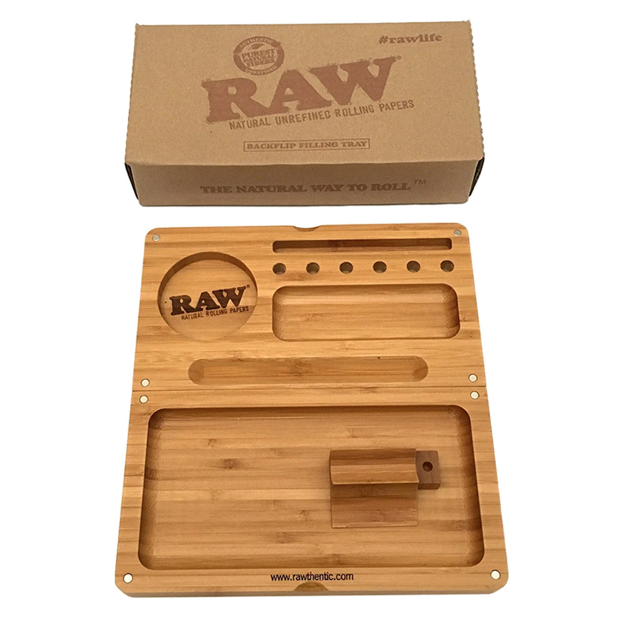 RAW® - Bamboo Rolling Tray - Magnetic Flip