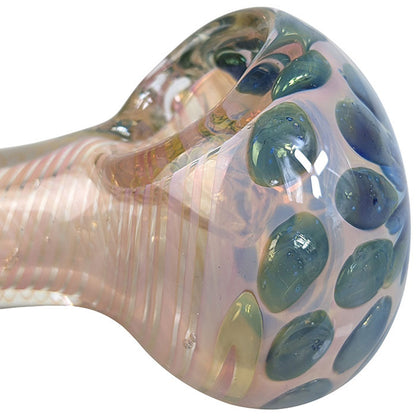 5" Silver Fumed Flower Head Spiral Spoon Hand Pipe