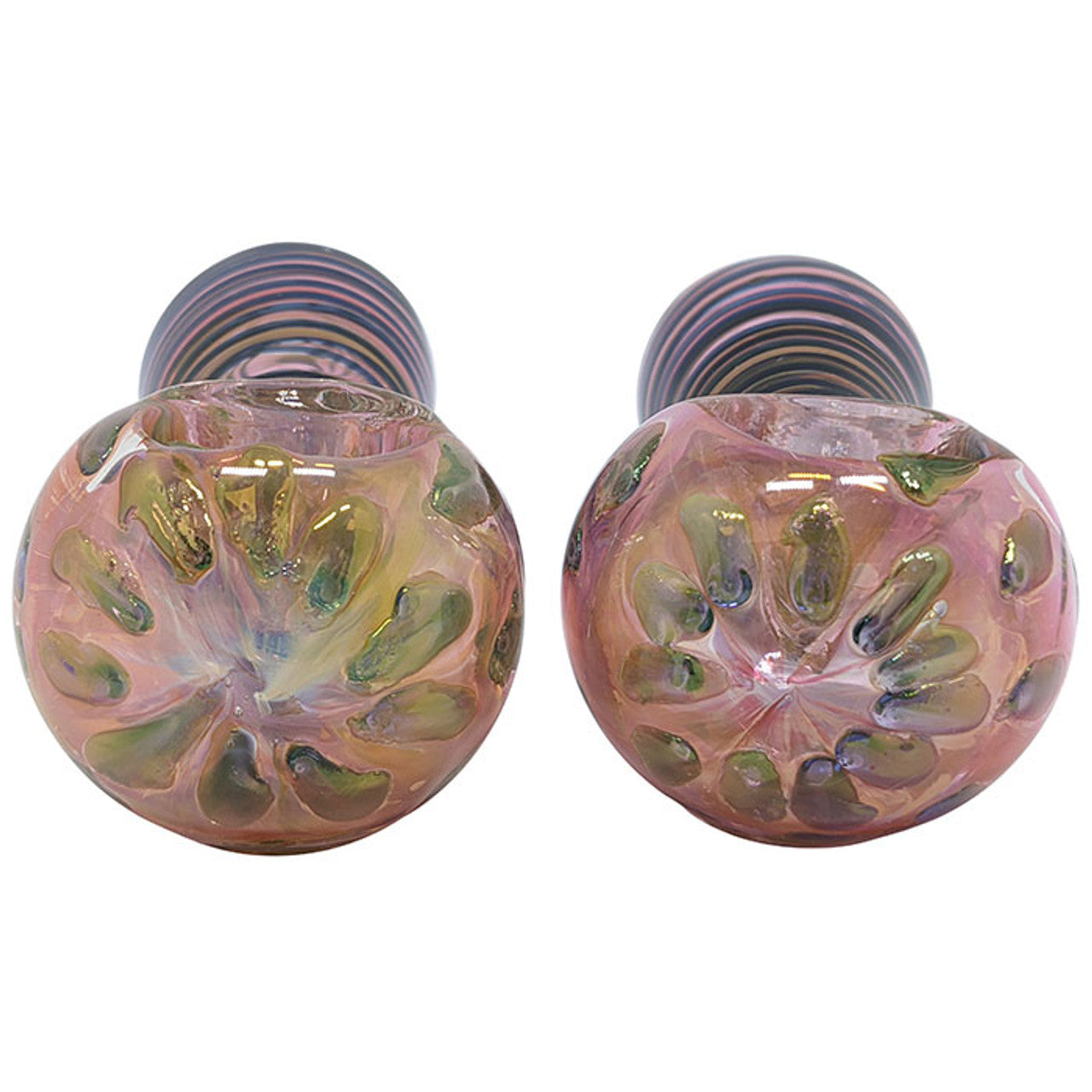 5" Gold Fumed Spiral Work Spoon Hand Pipe - 2 Pack