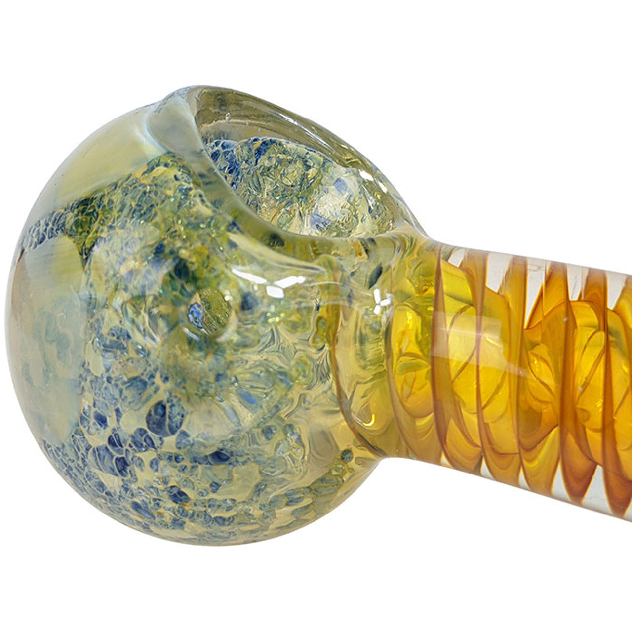 6" Silver Fumed Helix Work Spoon Hand Pipe - 2 Pack