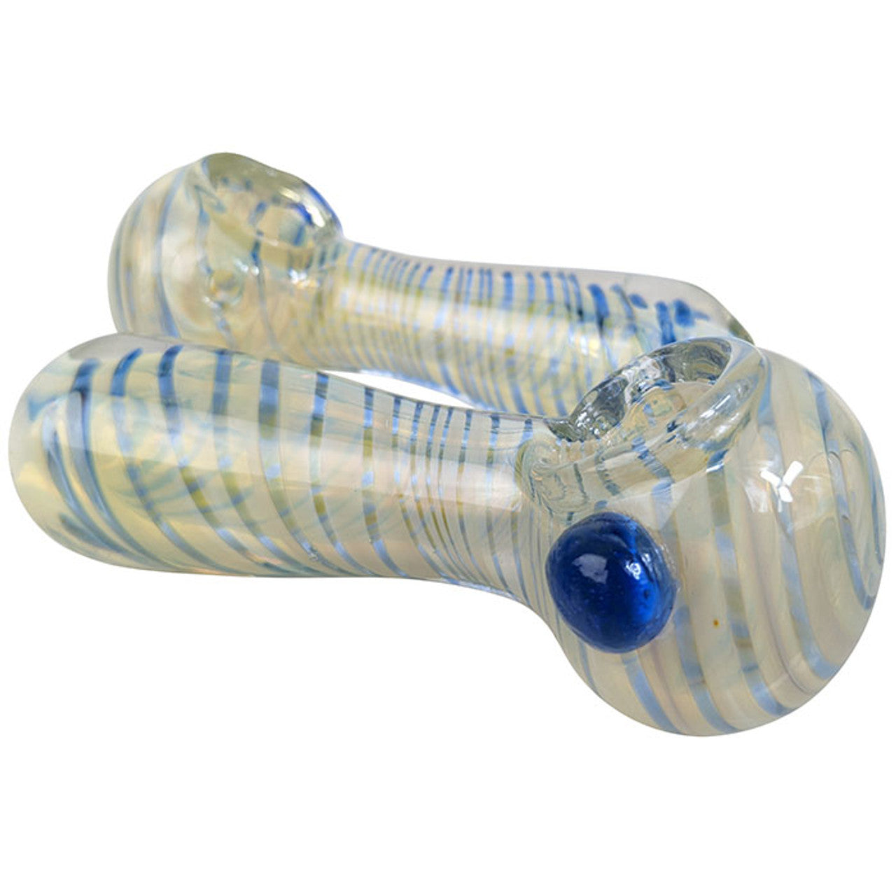 5" Silver Fumed Spiral Work Spoon Hand Pipe - 2 Pack