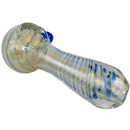 5" Silver Fumed Spiral Work Spoon Hand Pipe - 2 Pack