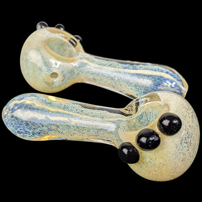 4" Silver Fumed Frit Spoon Hand Pipe - Pack of 2