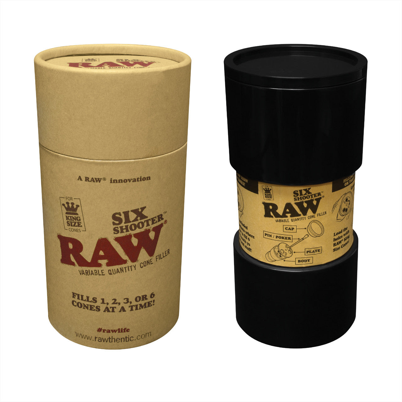 RAW® - Six Shooter Cone Filler - King Size