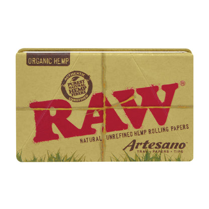 RAW® - Organic Hemp Artesano Rolling Papers 1¼ (50ct) - Display of 15