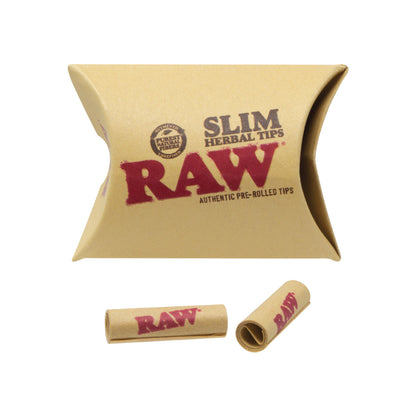 RAW® - Pre-Rolled Hemp Tips Slim (21ct) - Display of 20