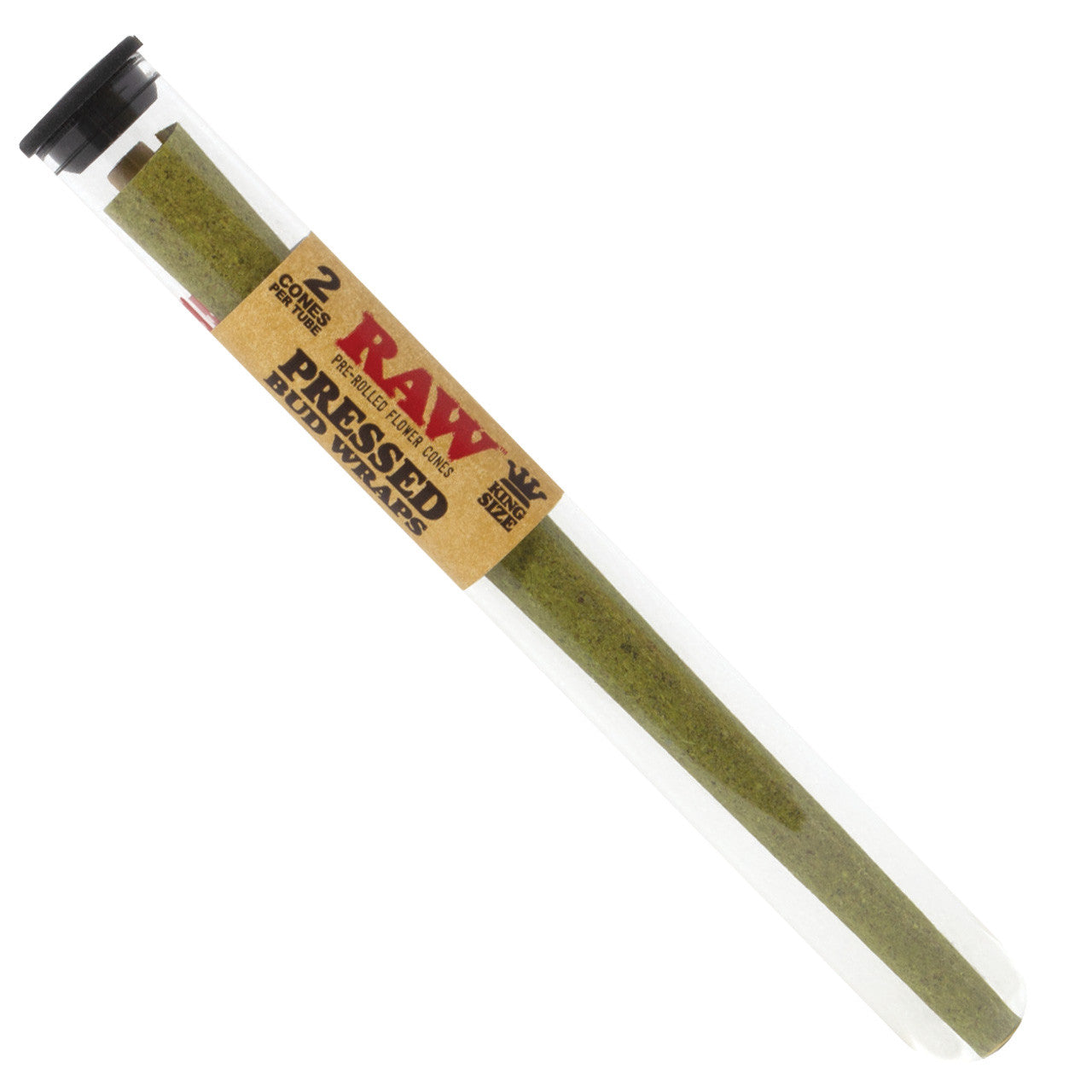 RAW® - Pressed Bud Wrap Pre-Roll Cones King Size (2ct) - Display of 12