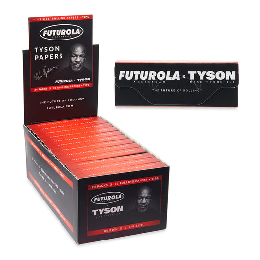 Tyson 2.0 x Futurola - Rolling Papers + Tips (33pc) 1-1/4 - Box of 24