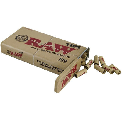 RAW® - Pre-Rolled Tips (100ct) Tin - Display of 6