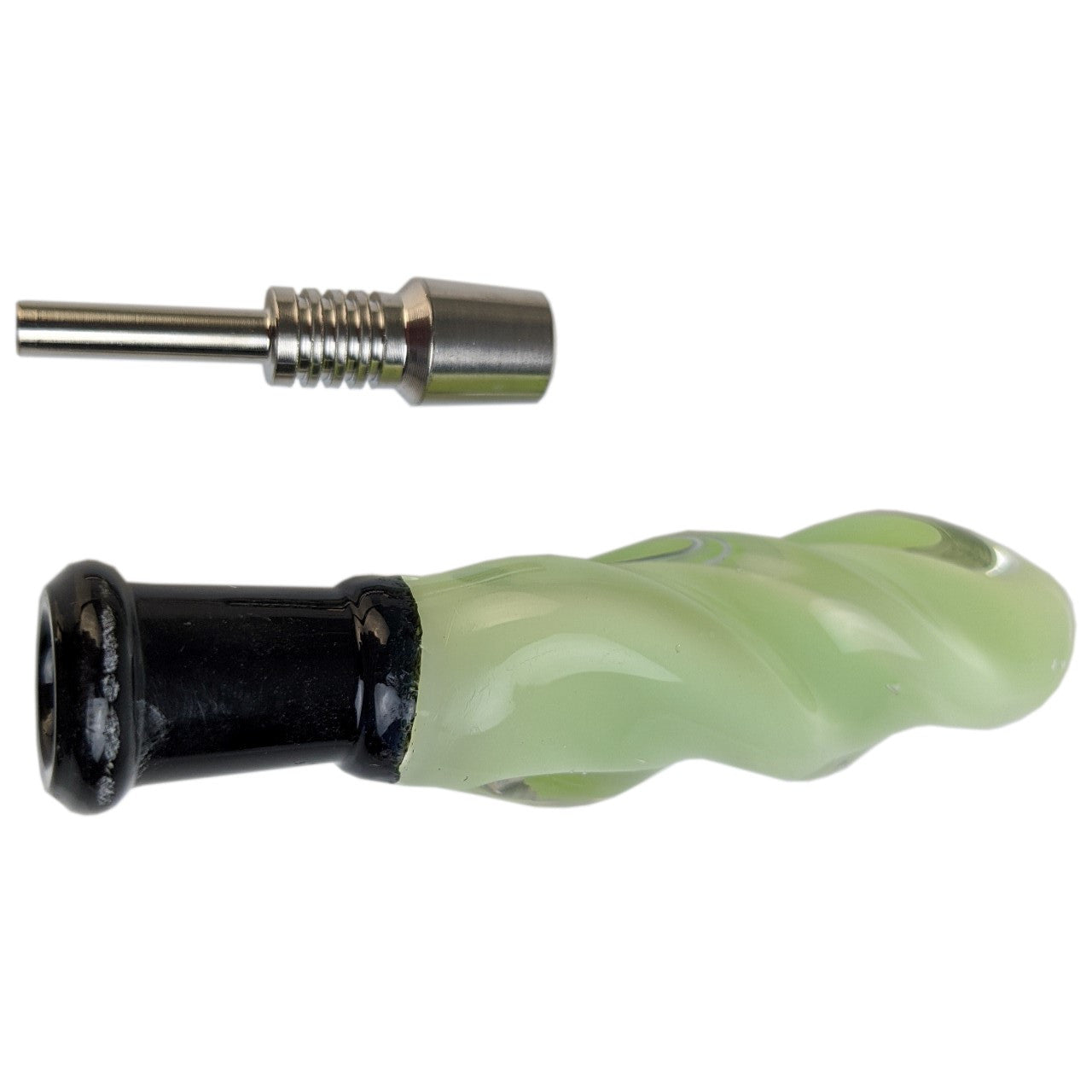 4" Slyme Glass Twist Nectar Pipe - with 10M Titanium Tip