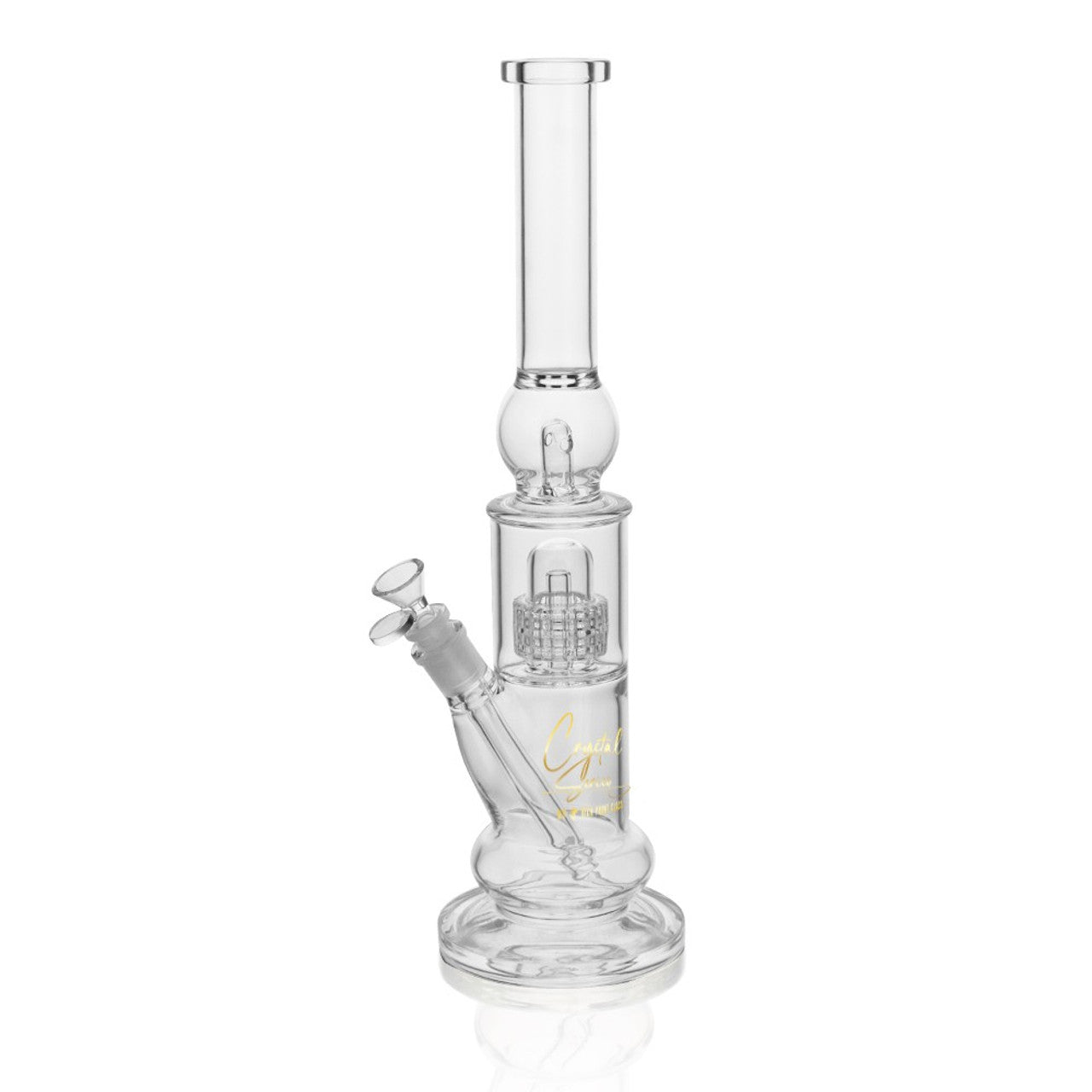 High Point Glass - Crystal Series 16" Matrix Perc Big Rig Water Pipe - with 14M Bowl