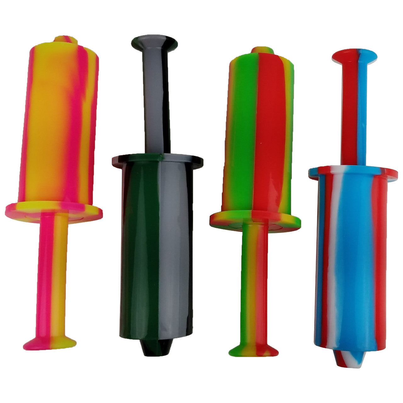 9" Silicone Mixed Color Injector Nectar Pipe with Tip