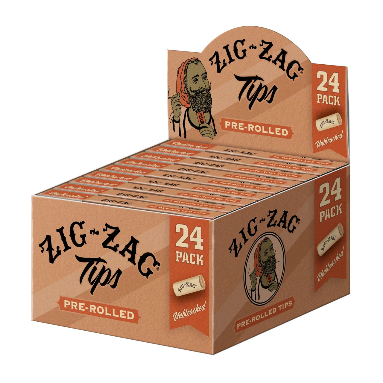 Zig Zag - Pre-Rolled Tips (24ct) - Display of 20