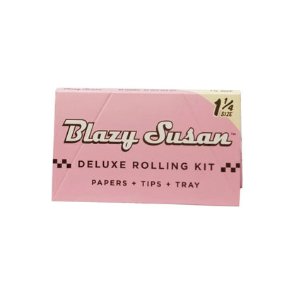 Blazy Susan® - Pink 1¼ Rolling Papers Deluxe Rolling Kit - Display of 20