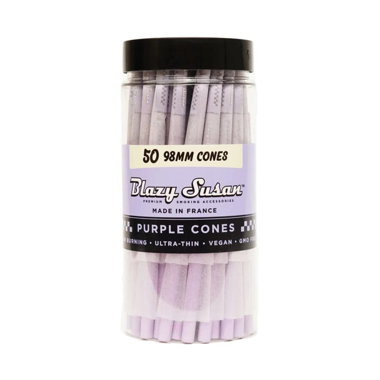 Blazy Susan® - Purple 98mm Pre-Roll Cones - Jar of 50