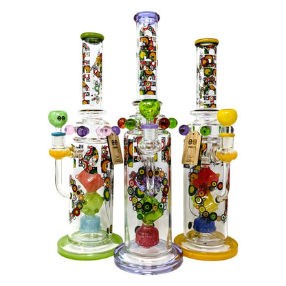 Cheech Glass - 16" Cubes In Tubes Big Rig Water Pipe - with 14M Bowl