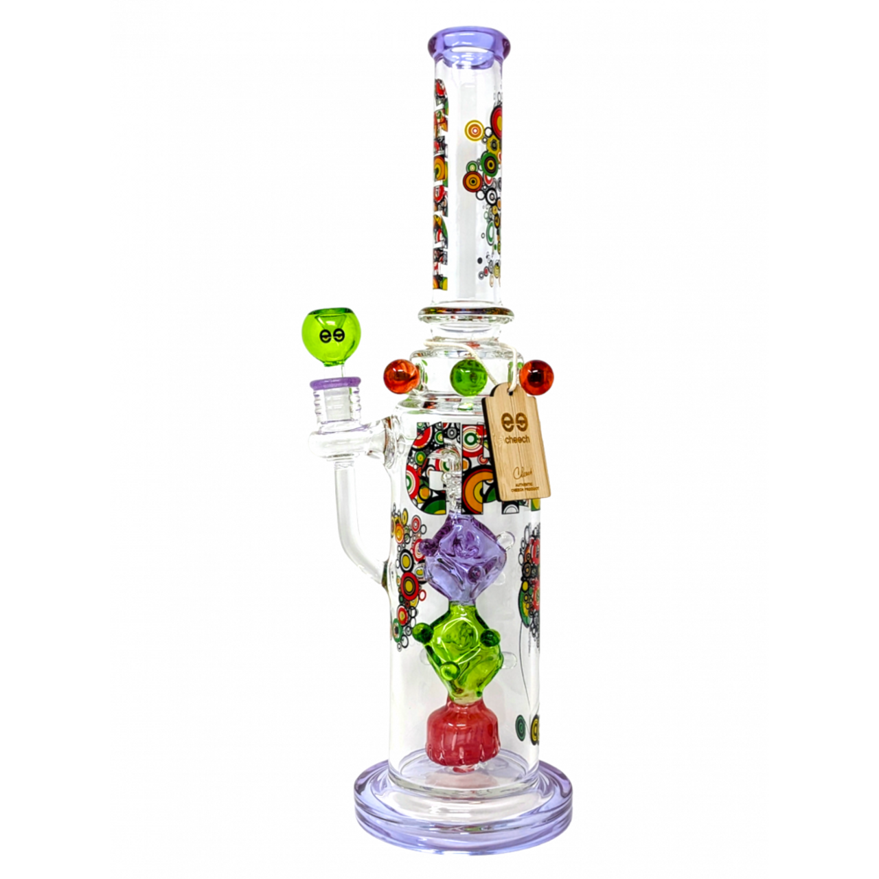 Cheech Glass - 16" Cubes In Tubes Big Rig Water Pipe - with 14M Bowl